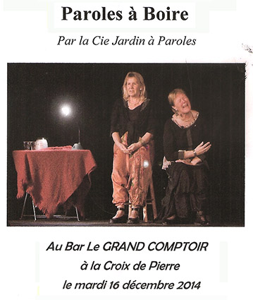 Paroles à boire - Menu